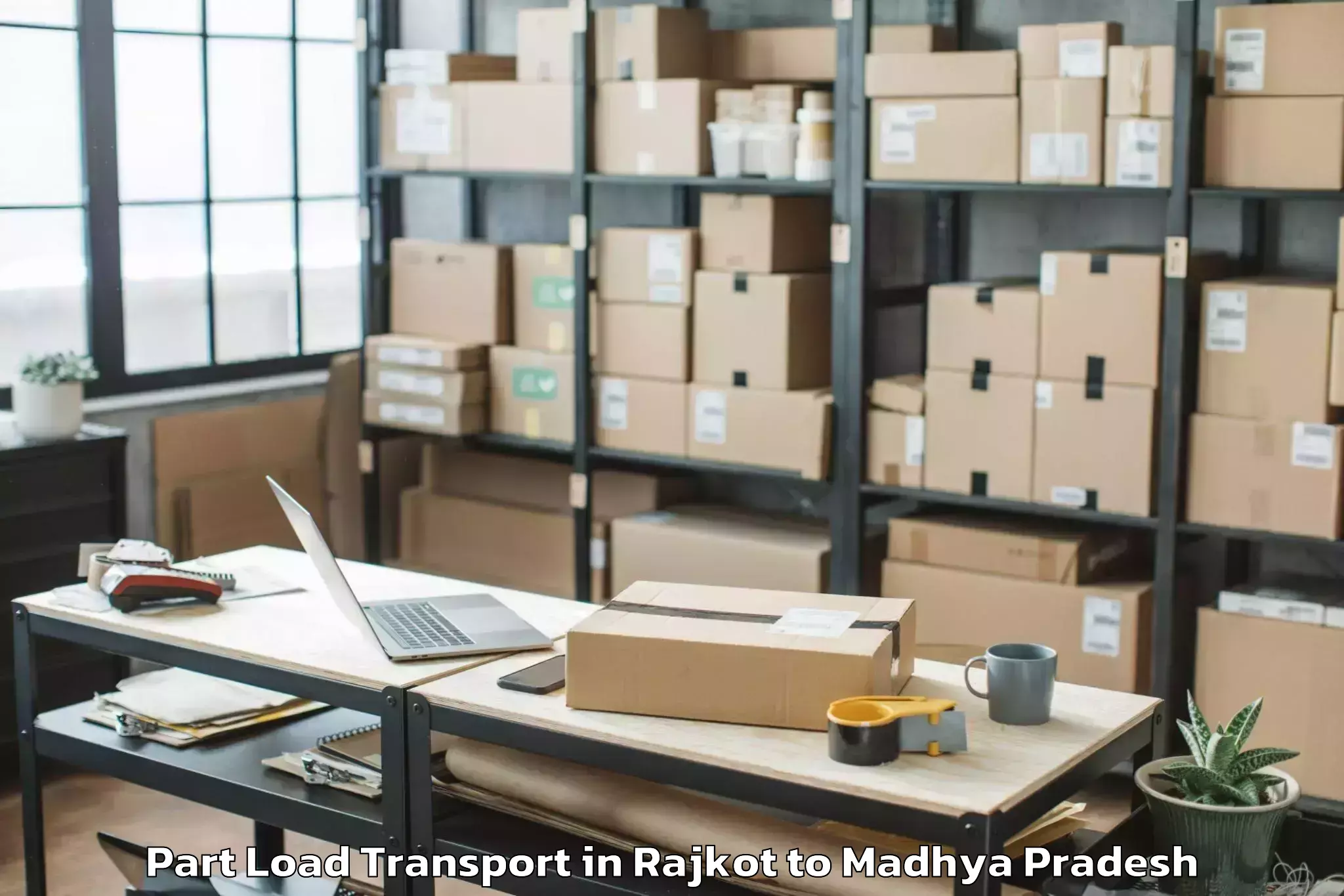 Hassle-Free Rajkot to Indore Part Load Transport